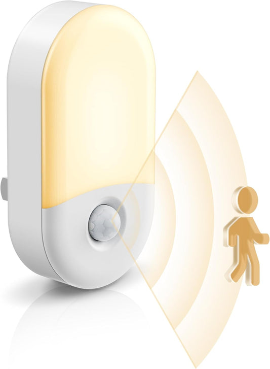 L LOHAS LED Motion Sensor Night Light. 2Pack. Motion Activated Night Light. Night Lights Plug into Wall Motion Sensor. 3000K Warm White. Adjustable Brightness 30/60LM. for Kids Adults Bathroom Bedroom