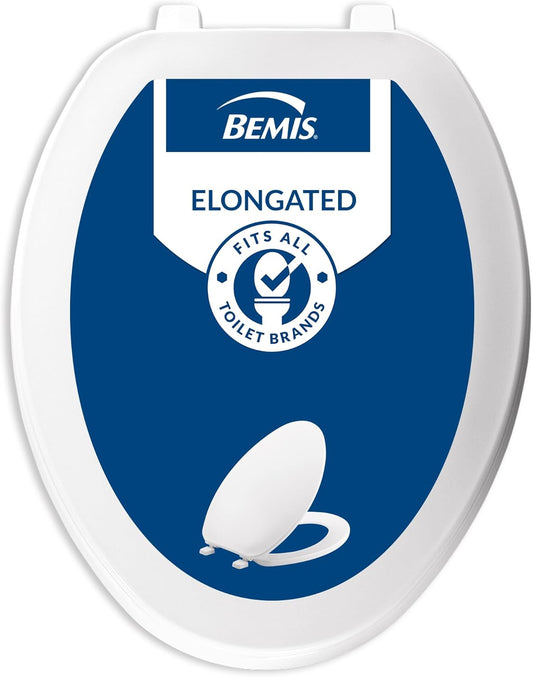 Bemis Economy Plastic Toilet Seat. Elongated. White. 170 000