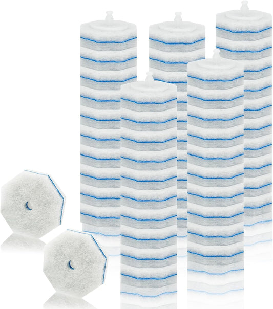 50PC Toilet Bowl Wand Refills. Disposable Toilet Brush Heads. Wall Mounted Scrubber Refill. Cleaner Refill Pads with Most Brushes for and Bathroom Cleaning